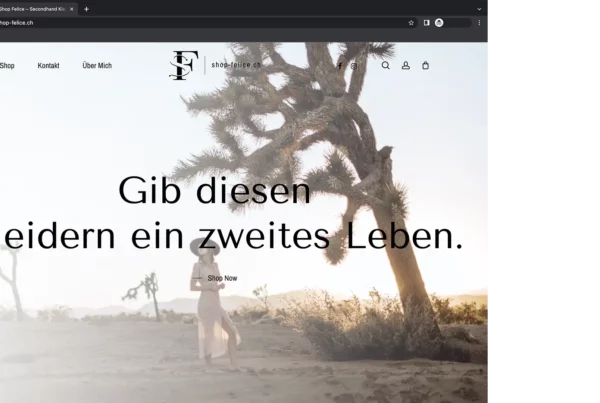 Das Webdesign von shop-felice in der Desktopversion.